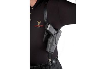 Image of Safariland Model 1051 ALS Shoulder Holster, Glock 17/22/31, Right Hand, STX Plain Black, 1051-83-411