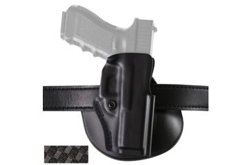 Image of Safariland Model 5198 IDPA Paddle/Belt Loop Holster, Glock 26/27/33, Left Hand, STX Basket Weave Black, 5198-183-482