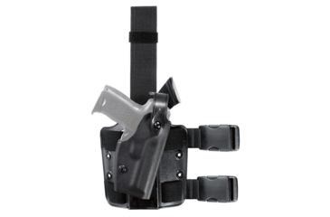 Image of Safariland Model 6004 SLS Drop-Leg Holster, Glock 17/22/31 w/ITI M3 Light, Right Hand, Plain Black, 6004-832-121