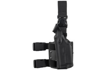 Image of Safariland Model 6005 SLS Drop-Leg Holster, Glock 17/22/31 w/ITI M3 Light, Left Hand, Plain Black, 6005-832-122