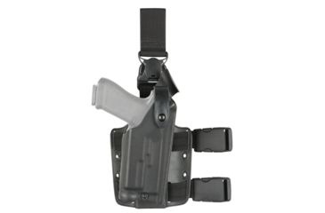 Image of Safariland Model 6005 SLS Drop-Leg Holster, Glock 19/23/32 w/ITI M3 Light, Right Hand, Plain Black, 6005-2832-121-SP10