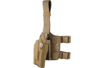 Image of Safariland Model 6354DO ALS Drop Leg Holster, Glock 19/23/32 w/ITI M3, Left Hand, Cordura, Double Strap, Coyote Brown, 6354DO-2832-742