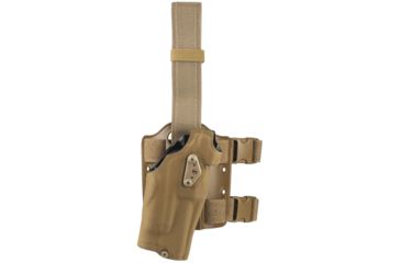 Image of Safariland Model 6354DO ALS Drop Leg Holster, Glock 19/23/32 w/ITI M3, Left Hand, Cordura, Double Strap, Coyote Brown, 6354DO-2832-742