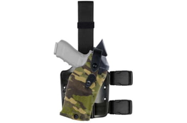 Image of Safariland Model 6304rds Als/sls Drop-rig Tactical Holster For Glock 17 Mos W/ Light, Multicam Tropic, 6304RDS-832-792-MS19