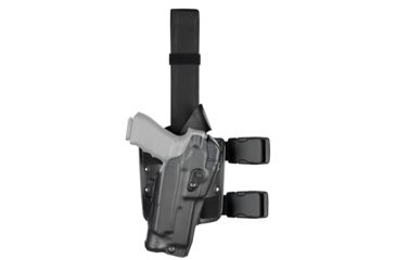 Image of Safariland 6354RDS ALS Drop Leg Holsters, Glock 19 MOS w/X300U, Right, STX Plain, Black, 6354RDS-2832-411