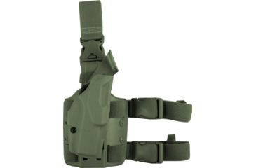 Image of Safariland Model 6355 ALS Drop-Leg Holster, Glock 17/22/31 w/ITI M3 Light, Right Hand, STX OD Green, 6355-832-561