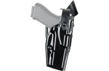 Image of Safariland Model 6360 ALS/SLS Mid-Ride Level-III Duty Holster, Glock 20/21 w/ITI M3 Light, Left Hand, Hi-Gloss Black, 6360-3832-92