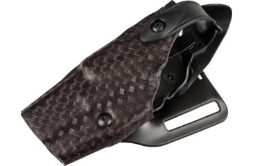 Image of Safariland Model 6360 ALS/SLS Mid-Ride Level-III Duty Holster, Glock 17/22/31 w/ITI M3 Light, Left Hand, Cordovan Basket Weave, 6360-832-072