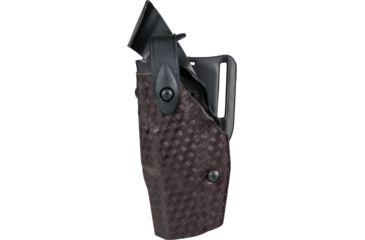 Image of Safariland Model 6360 ALS/SLS Mid-Ride Level-III Duty Holster, Glock 17/22/31 w/ITI M3 Light, Left Hand, Cordovan Basket Weave, 6360-832-072