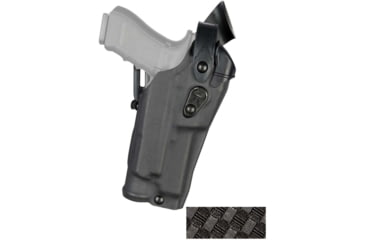 Image of Safariland Model 6360RDS ALS/SLS Mid-Ride Level III Duty Holster, Smith &amp; Wesson M&amp;P 9 M2.0, SureFire X300U, Left, Basket Weave Black, 6360RDS-2222-482