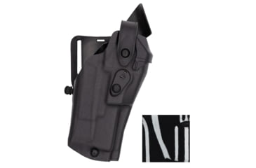 Image of Safariland Model 6360RDS ALS/SLS Mid-Ride Level-III Duty Holster, SIG Sauer P320 X-Carry, Streamlight TLR-7, Left, STX Hi Gloss, Black, 6360RDS-75227-492-NH-NP