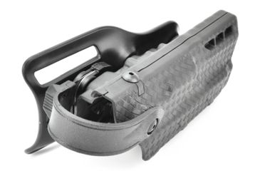 Image of Safariland Model 7280 7TS SLS Mid-Ride Level-II Duty Holster, Glock 20/21, Left Hand, STX Basket Weave Black, 7280-383-482