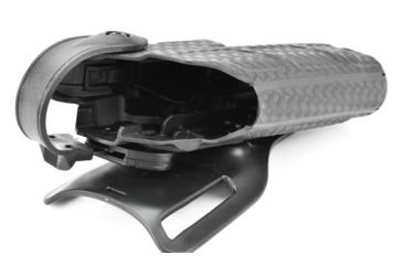 Image of Safariland Model 7280 7TS SLS Mid-Ride Level-II Duty Holster, Glock 20/21, Left Hand, STX Basket Weave Black, 7280-383-482