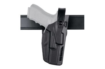 Image of Safariland Model 7280 7TS SLS Mid-Ride Level-II Duty Holster, Glock 19/23/32, Right Hand, STX Plain Black, 7280-283-411