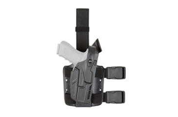 Image of Safariland 7304 7TS ALS/SLS Level III Retention Tactical Holsters, Glock 22 Gen 5 w/ Streamlight TLR-7, Standard Double Strap Leg Shroud, Right Hand, Black, 1328022