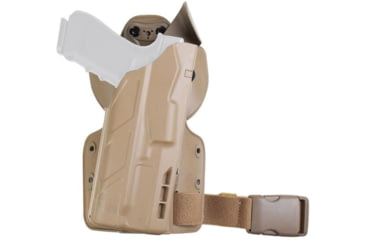 Image of Safariland Model 7354-sp6 7ts Als Ufa Universal Flex Adapter W/ Paddle &amp; Single Leg Shroud Tactical Holster, Fde Brown - 7354-750-551-SP6