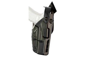 Image of Safariland 7360 7TS ALS/SLS Mid-Ride LVL III Duty Holster, Glock 17 Gen 5, Left, 2.25 in, Plain Black, 7360-835-412
