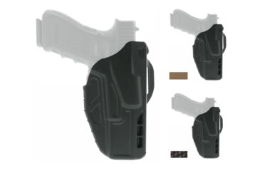 Image of Safariland Model 7376 7TS ALS Hi-Ride Belt Slide Glock Holster, Black, Flat Dark Earth