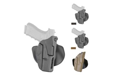 Image of Safariland Model 7378 7TS ALS Paddle/Belt Loop Glock Holster, Black, Coyote Brown, Flat Dark Earth