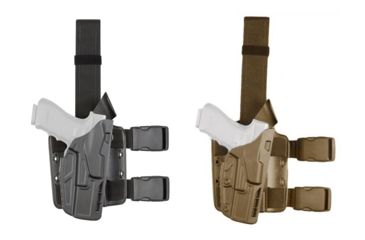 Image of Safariland Model 7384 7TS ALS/OMV Drop-Leg Glock Holster, Black, Flat Dark Earth