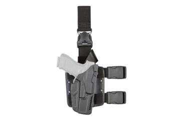 Image of Safariland Model 7385 7TS ALS/OMV Drop-Leg Holster, Glock 17/22/31, Left Hand, STX Plain Black, 7385-83-412