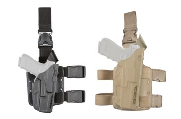 Image of Safariland Model 7385 7TS ALS/OMV Drop-Leg Glock Holster, Black, Flat Dark Earth