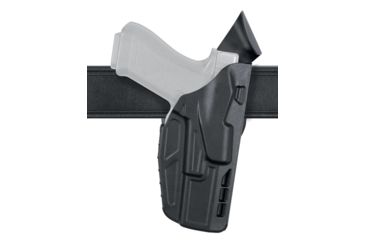 Image of Safariland Model 7390 7TS ALS Mid-Ride Level-I Duty Holster, Glock 17/22/31, Right Hand, STX Plain Black, 7390-83-411