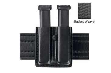 Image of Safariland Model 79 Slimline Open Top Double Magazine Pouch, Basket Weave, Black, Glock 17, 19, 22, 23, 31, 25, 32, 34 and 35, 79-83-4