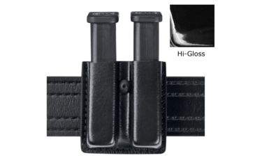 Image of Safariland Model 79 Slimline Open Top Double Magazine Pouch, Hi-Gloss, Black, Glock 17, 19, 22, 23, 31, 25, 32, 34 and 35, 79-83-9