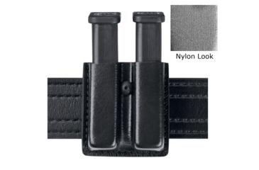 Image of Safariland Model 79 Slimline Open Top Double Magazine Pouch, Nylon Look, Black, Glock 17, 19, 22, 23, 31, 25, 32, 34 and 35, 79-83-22
