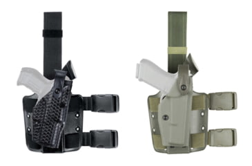 Image of Safariland Ruger 6004 SLS Holster W/ DBL Leg Straps, Black, OD Green