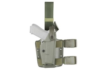 Image of Safariland 6004 SLS Tactical Holster w/Dbl Leg Straps, Beretta 92, OD Green, Right Hand, 6004-73-561