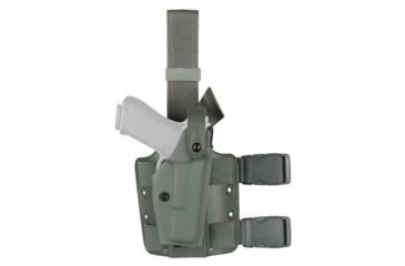 Image of Safariland 6004, SLS Tactical Holster w/Dbl Leg Straps, Browning 4.6in. Bbl., High Power 9mm Canadian Military Version, Foliage Green, Right Hand, 6004-376-541