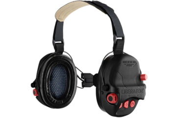 Image of Safariland - TCI Liberator Hearing Protection with Adaptive Behind-the-Head Suspension, Black/Red, TCI-LIBHPB-2.0-BLK/RED