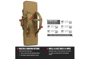 Image of Savior Equipment American Classic Double Rifle Case, 46in, Dark FDE, RB-4612DG-V1-TN