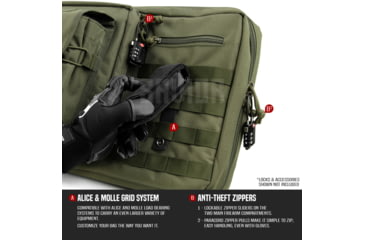 Image of Savior Equipment American Classic Double Rifle Case, 46in, OD Green, RB-4612DG-V1-OG