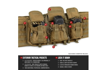 Image of Savior Equipment American Classic Double Rifle Case, 55in, Dark FDE, RB-5512DG-V1-TN