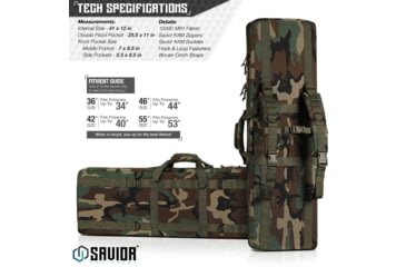 Image of Savior Equipment American Classic Double Rifle Case, M81 Woodland, 41in L x 12in H, RB-4212DG-V1-M81