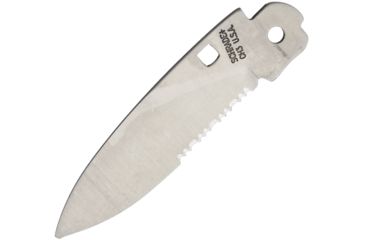 Image of Schrade Folding Knife Blade, Unsharpened, 2.25in Partially Serrated Drop Point Blade S509