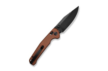 Image of SENCUT Glenspar Thumb Stud &amp; Crossbar Lock Knife Brown Canvas Micarta Handle 3.45inch Black 9cr18mov Blade