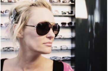 Image of Serengeti Aviator Sunglasses, Large - Black Frame, Drivers Gradient Lens 5222