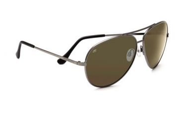 Image of Serengeti Large Aviator, Shiny Gunmetal Frame, 555nm Polarized Lens, 7509