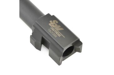 Image of SGM Tactical Glock 17 Compatible Match Barrel Threaded Nitride, Black, SGMTGB17TN