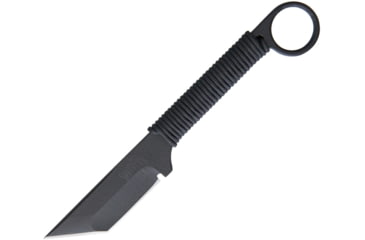 Image of Shadow Tech Bandit Knife, 8.13in Overall, 3.25in Black Powder Coated 8670 Steel Tanto Blade, Black Cord Wrapped Handle, Black Kydex Sheath, STK1022BK