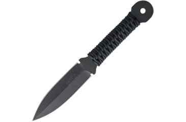 Image of Shadow Tech Centurion Dagger, 7.88in Overall, 3.63in Black Powder Coated Double Edge 8670 Steel Dagger Blade, Black Cord Wrapped Handle, Black Kydex Sheath, STK1020BK