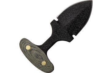 Image of Shadow Tech Push Dagger 2in. Fixed Knife, SS Blade, Black Micarta Handle STK052