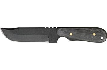 Image of Shadow Tech Ranger Bowie Fixed Knife, 1095 high carbon steel bowie blade with black powd, Black canvas micarta handle STK008