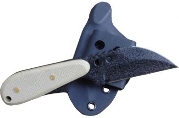 Image of Shadow Tech Raptor 2, Tan G-10 Handle, Black Blade, Plain, w/Sheath, NO STRP2BTT