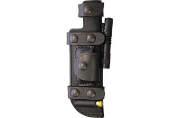 Image of Shadow Tech Trail Blazer Knife, 11.63in Overall, 5.75in Black Powder Coated Sawback 8670 Steel Blade, Black/Green G10 Handle, Sheath, STK1032BK