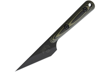 Image of Shadow Tech Western Kiridashi Knife, 7.25in Overall, 3in Black Powder Coated 8670 Steel Blade, OD Green G10 Handle, Black Kydex Sheath, STK1007BK